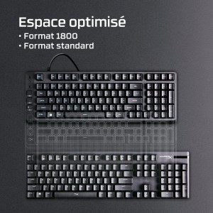 HyperX Eve 1800 clavier Gaming USB Noir | JDB-Info