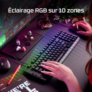 HyperX Eve 1800 clavier Gaming USB Noir | JDB-Info