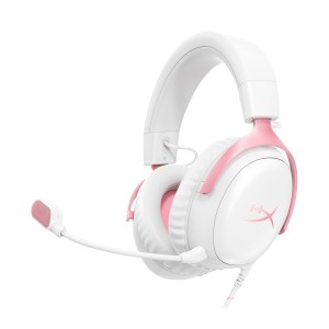 HyperX Cloud III White/Pink Gaming Headset Avec fil Arceau | JDB-Info