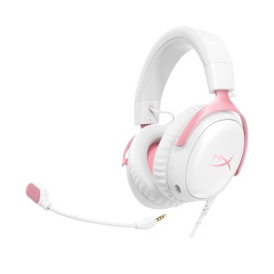 HyperX Cloud III White/Pink Gaming Headset Avec fil Arceau | JDB-Info