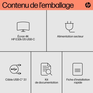 HP E32k G5 4K USB-C Monitor écran plat de PC 80 cm (31.5") | JDB-Info