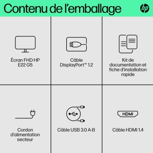 HP E-Series E22 G5 FHD Monitor écran plat de PC 54,6 cm (21 | JDB-Info