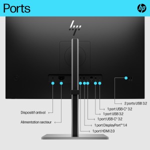 HP E-Series E27k G5 4K USB-C Monitor écran plat de PC 68,6 | JDB-Info
