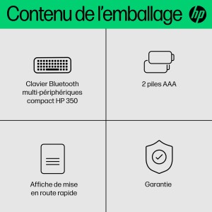 HP 350 Compact Multi-Device Bluetooth Keyboard clavier Mais | JDB-Info