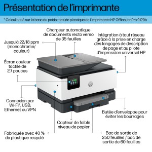 HP OfficeJet Pro 9120b AiO Printer A jet d'encre thermique | JDB-Info