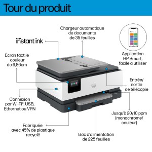 HP OfficeJet Pro 8132e All-in-One Prntr A jet d'encre therm | JDB-Info