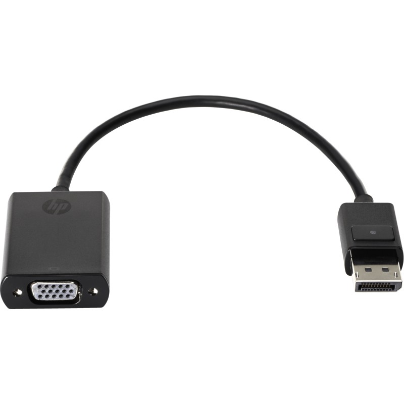 HP DisplayPort To VGA Adapter 0,2 m VGA (D-Sub) Noir | JDB-Info