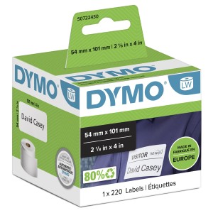 DYMO LW - Shipping / Name Badge Labels - 54 x 101 mm - S072 | JDB-Info