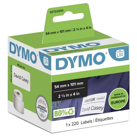 DYMO LW - Shipping / Name Badge Labels - 54 x 101 mm - S072 | JDB-Info