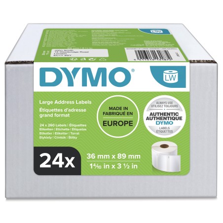 DYMO LW - Large Address Labels - 36 x 89 mm - S0722390 Blan | JDB-Info