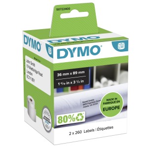 DYMO LW - Large Address Labels - 36 x 89 mm - S0722400 Impr | JDB-Info