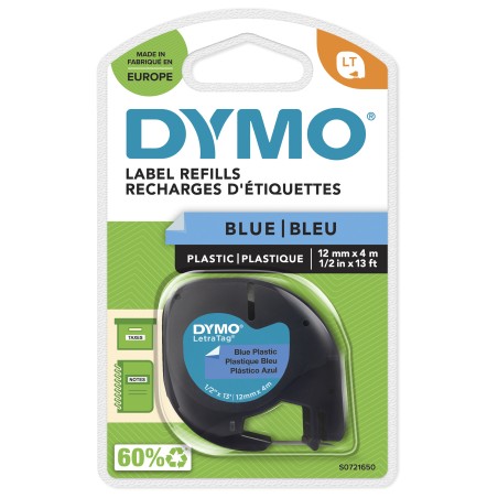 DYMO S0721650 ruban d'étiquette Noir sur bleu | JDB-Info