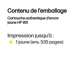 HP Cartouche authentique d'encre jaune 951 | JDB-Info