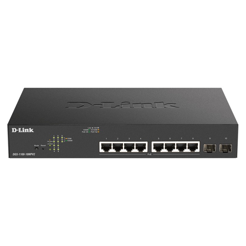 D-Link DGS-1100-10MPV2 Géré L2 Gigabit Ethernet (10/100/100 | JDB-Info