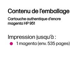 HP Cartouche authentique d'encre magenta 951 | JDB-Info
