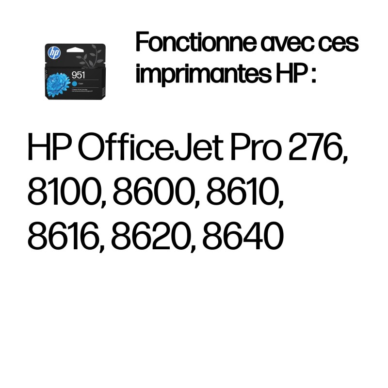 HP Cartouche authentique d'encre cyan 951 | JDB-Info