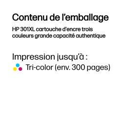 HP 301XL cartouche d'encre trois couleurs grande capacité a | JDB-Info