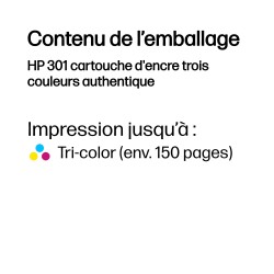 HP 301 cartouche d'encre trois couleurs authentique | JDB-Info