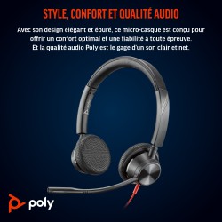 HP Poly Micro-casque Poly Blackwire 3325 stéréo USB-C certi | JDB-Info