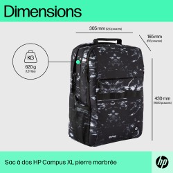 HP Sac à dos Campus XL imprimé marbre | JDB-Info