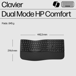 HP 680 Comfort Dual-Mode Keyboard clavier Maison RF sans fi | JDB-Info
