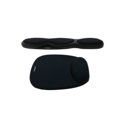 Kensington Tapis de souris noir en mousse, repose-poignets | JDB-Info