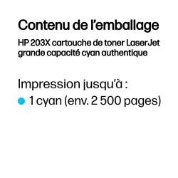 HP 203X cartouche de toner LaserJet grande capacité cyan au | JDB-Info