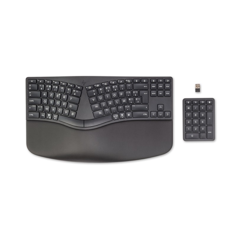 HP 960 Ergonomic Wireless Keyboard clavier Maison RF sans f | JDB-Info
