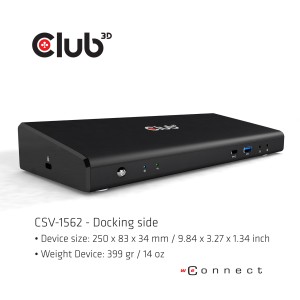 CLUB3D CSV-1562 station d'accueil USB 3.2 Gen 1 (3.1 Gen 1) | JDB-Info