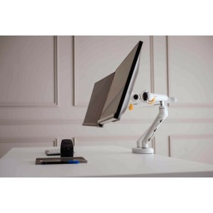 BakkerElkhuizen BE Flexible Dual 88,9 cm (35") Bureau Blanc | JDB-Info