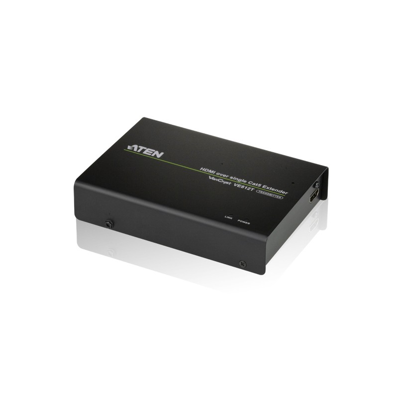 ATEN VE812T Émetteur et récepteur AV Noir | JDB-Info