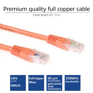ACT IB1505 câble de réseau Orange 5 m Cat6 | JDB-Info