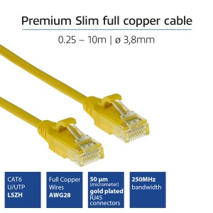 ACT DC9801 câble de réseau Jaune 1 m Cat6 U/UTP (UTP) | JDB-Info