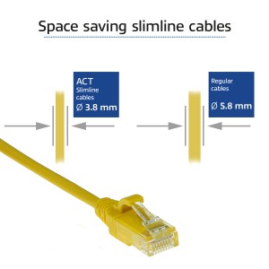 ACT DC9801 câble de réseau Jaune 1 m Cat6 U/UTP (UTP) | JDB-Info