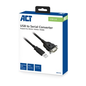 ACT EM1016 câble Série Noir 0,6 m USB Type-A DB-9 | JDB-Info