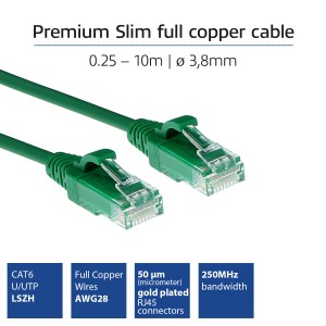 ACT DC9700 câble de réseau Vert 0,5 m Cat6 U/UTP (UTP) | JDB-Info