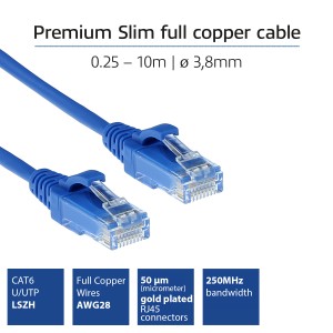 ACT DC9651 câble de réseau Bleu 1,5 m Cat6 U/UTP (UTP) | JDB-Info