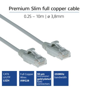 ACT DC9005 câble de réseau Gris 5 m Cat6 U/UTP (UTP) | JDB-Info