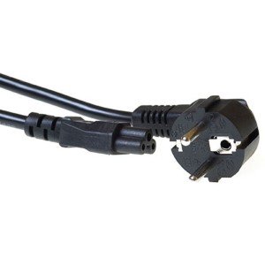 ACT AK5407 câble électrique Noir 0,5 m CEE7/7 Coupleur C5 | JDB-Info