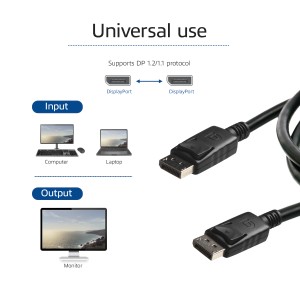 ACT AK3981 câble DisplayPort 3 m Noir | JDB-Info