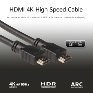 ACT AK3902 câble HDMI 2 m HDMI Type A (Standard) Noir | JDB-Info