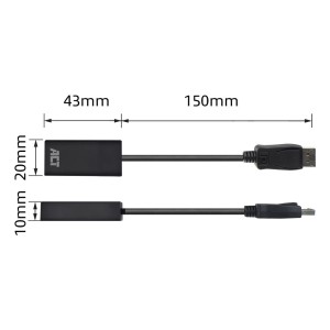 ACT AC7555 câble vidéo et adaptateur 0,15 m HDMI Type A (St | JDB-Info