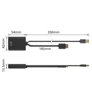 ACT AC7536 câble vidéo et adaptateur 0,24 m HDMI + USB Disp | JDB-Info