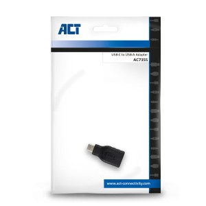 ACT AC7355 changeur de genre de câble USB-A USB-C Noir | JDB-Info