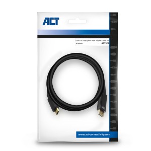 ACT AC7325 câble vidéo et adaptateur 2 m USB Type-C Display | JDB-Info