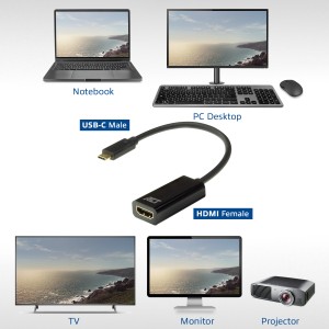 ACT AC7310 câble vidéo et adaptateur 0,15 m USB Type-C HDMI | JDB-Info