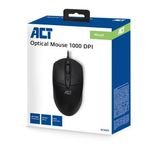 ACT AC5005 souris Bureau Ambidextre USB Type-A IR LED 1000 | JDB-Info