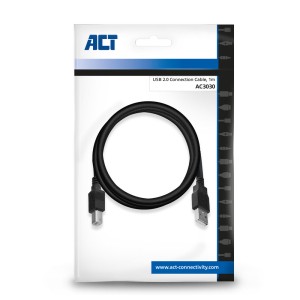 ACT AC3030 câble USB USB 2.0 1 m USB A USB B 0,48 Gbit/s No | JDB-Info
