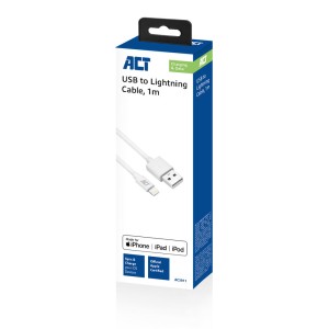 ACT AC3011 câble Lightning 1 m Blanc | JDB-Info