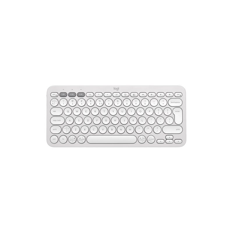 LOGITECH Pebble Keys 2 K380s - TONAL WHITE - (US) INTL - BT - N/A - INTNL-973 - UNIVERSAL